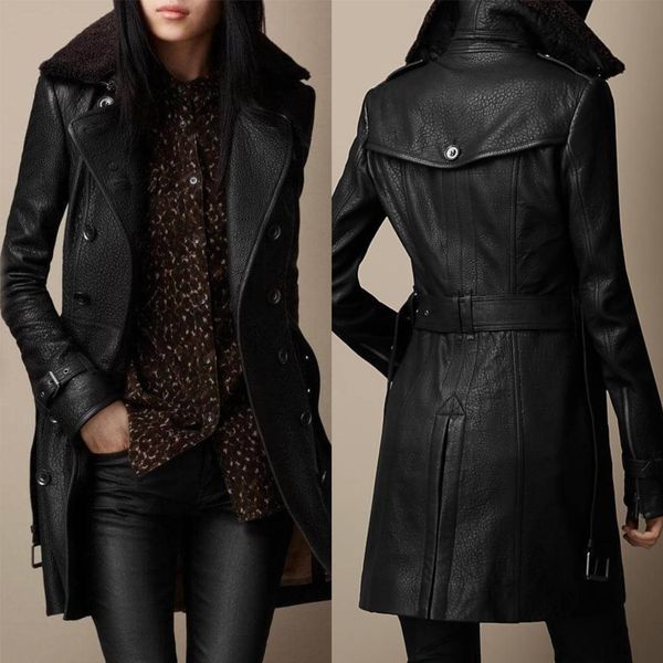 VIVIENNE | Elegant Leather Coat